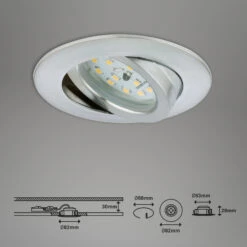 3er Set LED Einbauleuchte, Ø 8,2 Cm, 5 W, Alu -Briloner Store led einbauleuchten alu 3er set led modul masszeichnung 3b9ec57a1ac7fb04586c2043a1756048