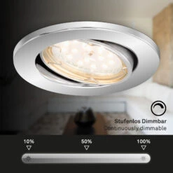 3er Set LED Einbauleuchte, Ø 8,6 Cm, 5 W, Chrom 12 3er Set LED Einbauleuchte, Ø 8,6 Cm, 5 W, Chrom -Briloner Store led einbauleuchten chrom 3er set 3xled funktion 016dd904d5aba5c0fafd27c29a0a21af