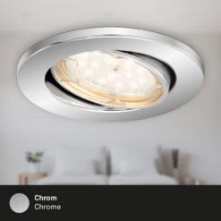 3er Set LED Einbauleuchte, Ø 8,6 Cm, 5 W, Chrom 10 3er Set LED Einbauleuchte, Ø 8,6 Cm, 5 W, Chrom -Briloner Store led einbauleuchten chrom 445640951bf50d596183fac02b4d74b0