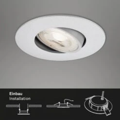 3er Set Ultraflache LED Einbauleuchte, Ø 9 Cm, 5 W, Chrom-Matt -Briloner Store led einbauleuchten chrom matt 3xled platine dfb2de77c8a5347013728fd601acfff4