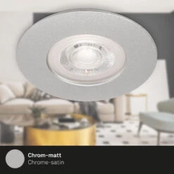 LED Einbauleuchten, Ø9 Cm, 4x LED, 4,9 W, 480 Lm, Chrom-matt 10 LED Einbauleuchten, Ø9 Cm, 4x LED, 4,9 W, 480 Lm, Chrom-matt -Briloner Store led einbauleuchten chrom matt 9b06fb6605023055c78b90c992b1f368