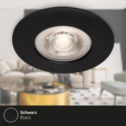 LED Einbauleuchten, Ø9 Cm, 4x LED, 4,9 W, 480 Lm, Matt-schwarz -Briloner Store led einbauleuchten schwarz 746dda76a95cd69dd1033f7e1fa241ba