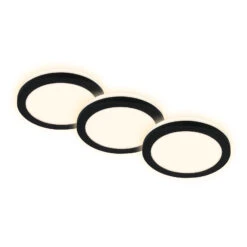 LED-Einbauleuchten, Ø8,4 Cm, 3x LED, 3 W, 350 Lm, Schwarz
