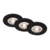 LED Einbauleuchten, Ø9 Cm, 3x LED, 4,9 W, 480 Lm, Schwarz