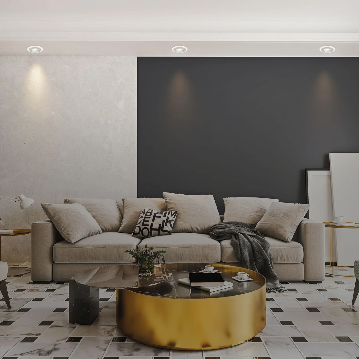 LED Einbauleuchten-Set, Ø8,4 Cm, 3x LED, 5 W, 460 Lm, Chrom-matt 4 LED Einbauleuchten-Set, Ø8,4 Cm, 3x LED, 5 W, 460 Lm, Chrom-matt – Bild 4