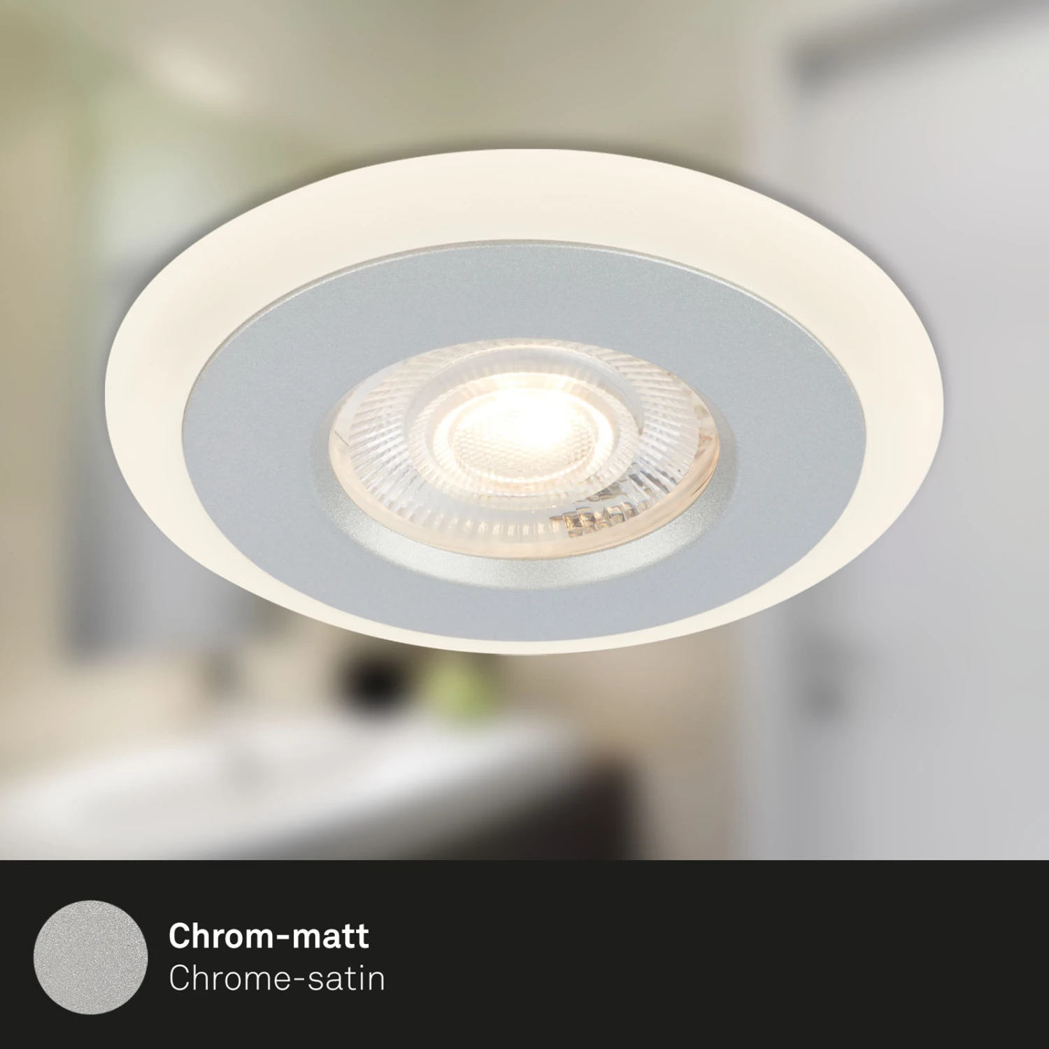 LED Einbauleuchten-Set, Ø8,4 Cm, 3x LED, 5 W, 460 Lm, Chrom-matt 7 LED Einbauleuchten-Set, Ø8,4 Cm, 3x LED, 5 W, 460 Lm, Chrom-matt – Bild 7