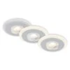 LED Einbauleuchten-Set, Ø8,4 Cm, 3x LED, 5 W, 460 Lm, Chrom-matt