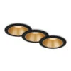 LED Einbauleuchten-Set, Ø9,5 Cm, 3x LED, 4,9 W, 480 Lm, Schwarz-gold