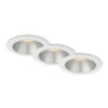 LED Einbauleuchten-Set, Ø9,5 Cm, 3x LED, 4,9 W, 480 Lm, Weiß-silber