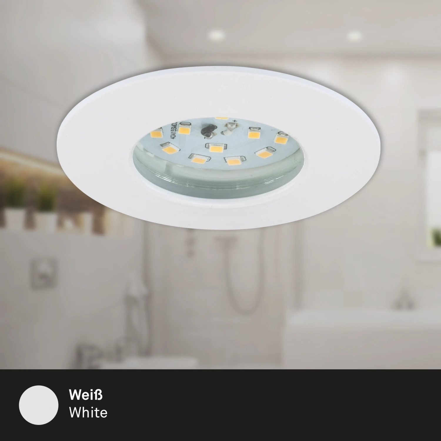 3er Set LED Einbauleuchte, Ø 7,5 Cm, Weiß 6 3er Set LED Einbauleuchte, Ø 7,5 Cm, Weiß – Bild 6