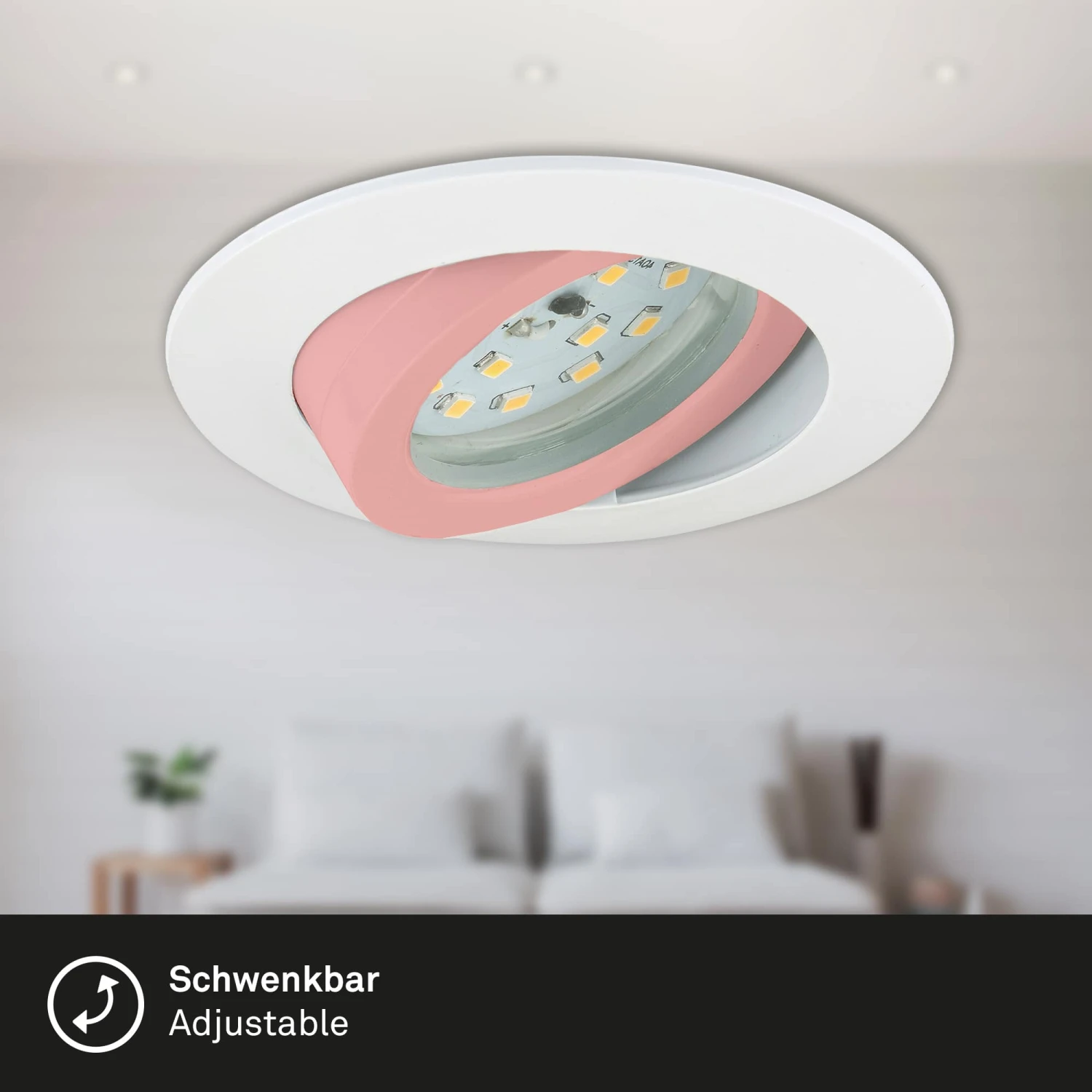 3er Set LED Einbauleuchte, Ø 8,2 Cm, 5,5 W, Weiß 7 3er Set LED Einbauleuchte, Ø 8,2 Cm, 5,5 W, Weiß – Bild 7