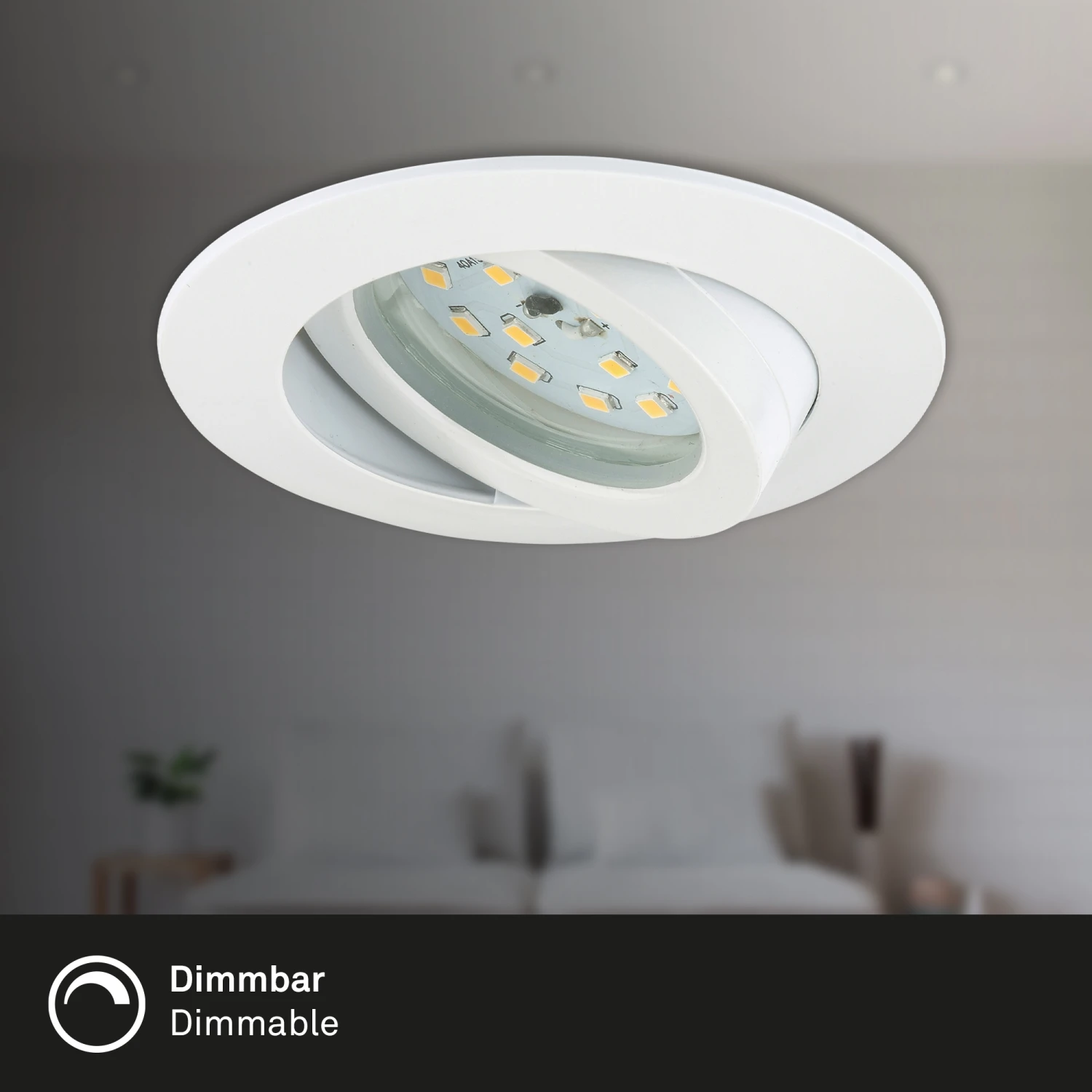 3er Set LED Einbauleuchte, Ø 8,2 Cm, 5,5 W, Weiß 2 3er Set LED Einbauleuchte, Ø 8,2 Cm, 5,5 W, Weiß – Bild 2