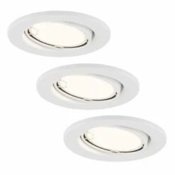 3er-Set Spot Einbauleuchte, Ø 8,6 Cm, 3 W, Weiß