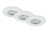 3er Set LED Einbauleuchte, Ø 7,5 Cm, Weiß