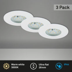 3er Set LED Einbauleuchte, Ø 7,5 Cm, Weiß 11 3er Set LED Einbauleuchte, Ø 7,5 Cm, Weiß -Briloner Store led einbauleuchten weiss 3er set led modul titelbild a891ecdad7e2b7332139ef1f65abbc22