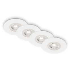 LED Einbauleuchten, Ø9 Cm, 4x LED, 4,9 W, 480 Lm, Matt-weiß
