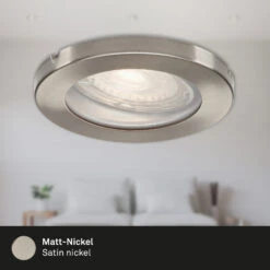 3er Set LED Einbauleuchte, Ø 8,5 Cm, 5 W, Matt-Nickel -Briloner Store led einbauleuchten3er set matt nickel 3xled funktion 111ad2b0abd0a78949ba60383ea6ebc1