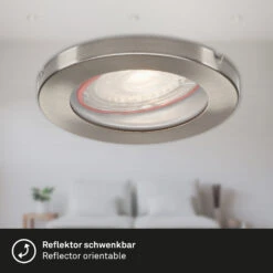 3er Set LED Einbauleuchte, Ø 8,5 Cm, 5 W, Matt-Nickel -Briloner Store led einbauleuchten3er set matt nickel 3xled funktion1 ec99ded2204824c54ae8f68bccfcf4f7