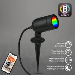 LED Gartenstrahler, 12 Cm, LED-Platine, 4,4 W, 380 Lm, Schwarz -Briloner Store led gartenstrahler schwarz 996fd3d6e17a507bd0f093cc6416300b