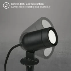 LED Gartenstrahler, 12 Cm, LED-Platine, 4,4 W, 380 Lm, Schwarz -Briloner Store led gartenstrahler schwarz schwenkbar 13cbc7ff3d039ed32491ca1473e2a377