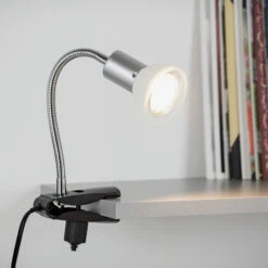 Flexible Klemmleuchte 34 Cm 1xGU10 3W 250lm Titan-weiß -Briloner Store led klemmleuchte titan weiss 951553661a69d22002d2667eb6801359