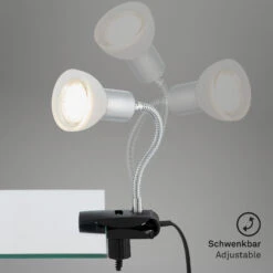 Flexible Klemmleuchte 34 Cm 1xGU10 3W 250lm Titan-weiß -Briloner Store led klemmleuchte titanfarbig weiss 1xled gu10 funktion dc55ff5e9679497c675bfd95b4f5db7e