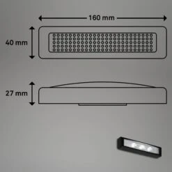 LED Lero Indoor 16 Cm 3x0,06W 5lm Schwarz 9 LED Lero Indoor 16 Cm 3x0,06W 5lm Schwarz -Briloner Store led push light schwarz masszeichnung 0c4b072a7b3907fe985a1fa354208726