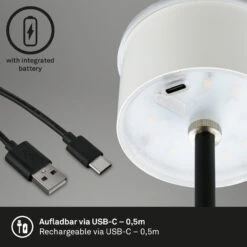 LED RGB Akku-Tischleuchte 38 Cm 2,6W 200lm Schwarz -Briloner Store led rgb akku tischleuchte schwarz funktion2 a2b5d827ae39e78e01d860105e0f247d