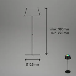 LED RGB Akku-Tischleuchte 38 Cm 2,6W 200lm Schwarz -Briloner Store led rgb akku tischleuchte schwarz masse c2f8073c182c728aa21183c1421c8a29