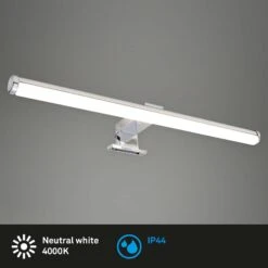 LED Spiegelleuchte 40 Cm 6W 600lm Chrom -Briloner Store led spiegelleuchte chrom 8108a5aa041932fd54015a54e561d919