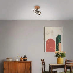 Briloner Tahun Wandleuchte, Schwenkbar, Warmweißes Licht, Antik-Grau -Briloner Store led spot antik grau mit holz 1xled gu10 funktion 11944d86cf2b1099a88a409b68dd9b1d