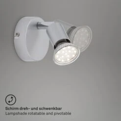 Briloner Picco Wandleuchte, Schwenkbar, Warmweißes Licht, Titanfarbig -Briloner Store led spot titanfarbig led gu10 freisteller2 4ad432ed272baebd5510f02597728699