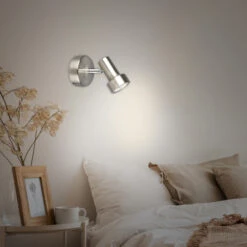 Briloner Sub Wandleuchte, Schwenkbar, Warmweißes Licht, Matt-Nickel -Briloner Store led spot wandleuchte matt nickel a57d86057aace5504c29e92a6f55d385