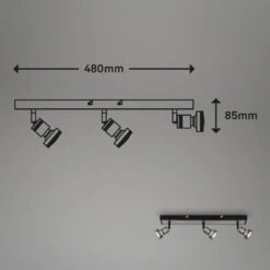 LED Spotleuchte, 48 Cm, 3x GU10, 4,9 W, 460 Lm, Antik-silber 9 LED Spotleuchte, 48 Cm, 3x GU10, 4,9 W, 460 Lm, Antik-silber -Briloner Store led spotleuchte antik silber led gu10 masszeichnung a3d88b04c488c4a862243c147dae8c10