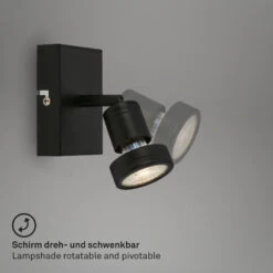 Spotleuchte 10 Cm 1xGU10 4,9W 460lm Schwarz -Briloner Store led spotleuchte schwarz 1xled gu10 funktion1 e7722c739cf46731899939ba32c88142