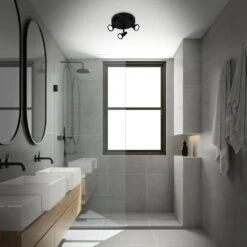 Briloner Flamo LED Spotleuchte Bad, Spritzwasserschutz, Schwenkbar, Warmweiß -Briloner Store led spotleuchte schwarz 3xled gu10 funktion 5af0bae236395abbc27e1952c7def553