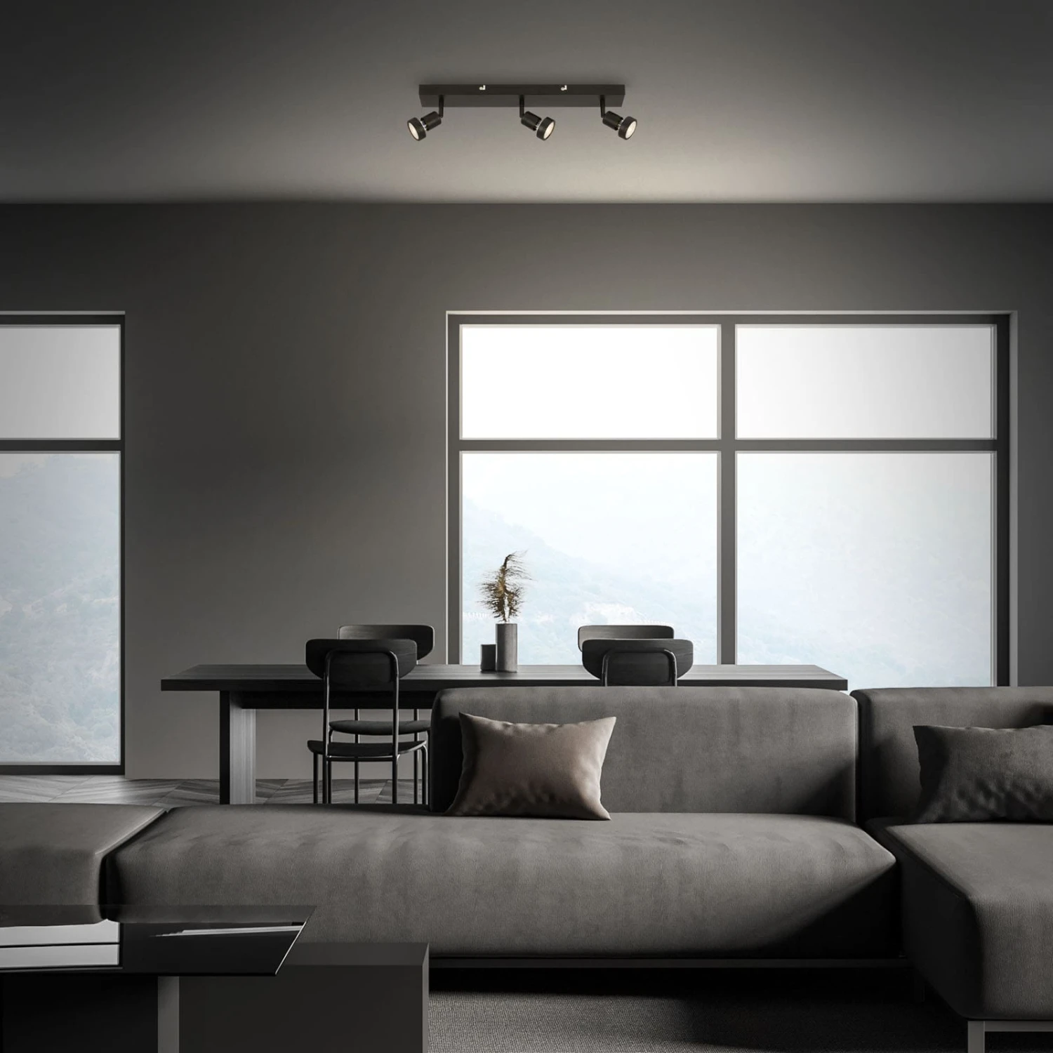 Spotleuchte 48 Cm 3xGU10 4,9W 460lm Schwarz 4 Spotleuchte 48 Cm 3xGU10 4,9W 460lm Schwarz – Bild 4