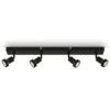 Spotleuchte 64 Cm 4xGU10 4,9W 460lm Schwarz