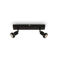 Spotleuchte 32 Cm 2xGU10 4,9W 460lm Schwarz
