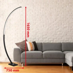 LED Touch Stehleuchte 165 Cm 18W 1950lm Schwarz -Briloner Store led stehleuchte schwarz led platine masszeichnung 3c9d83fd86db13e85cb896bd07454b4b