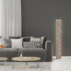 LED Stehleuchte Ø 13 Cm 12W 1100lm Taupe 9 LED Stehleuchte Ø 13 Cm 12W 1100lm Taupe -Briloner Store led stoff stehleuchte mit sternendekor taupe chrom led freisteller2 05b8c1e26888c83df9e351aa0ffe2744