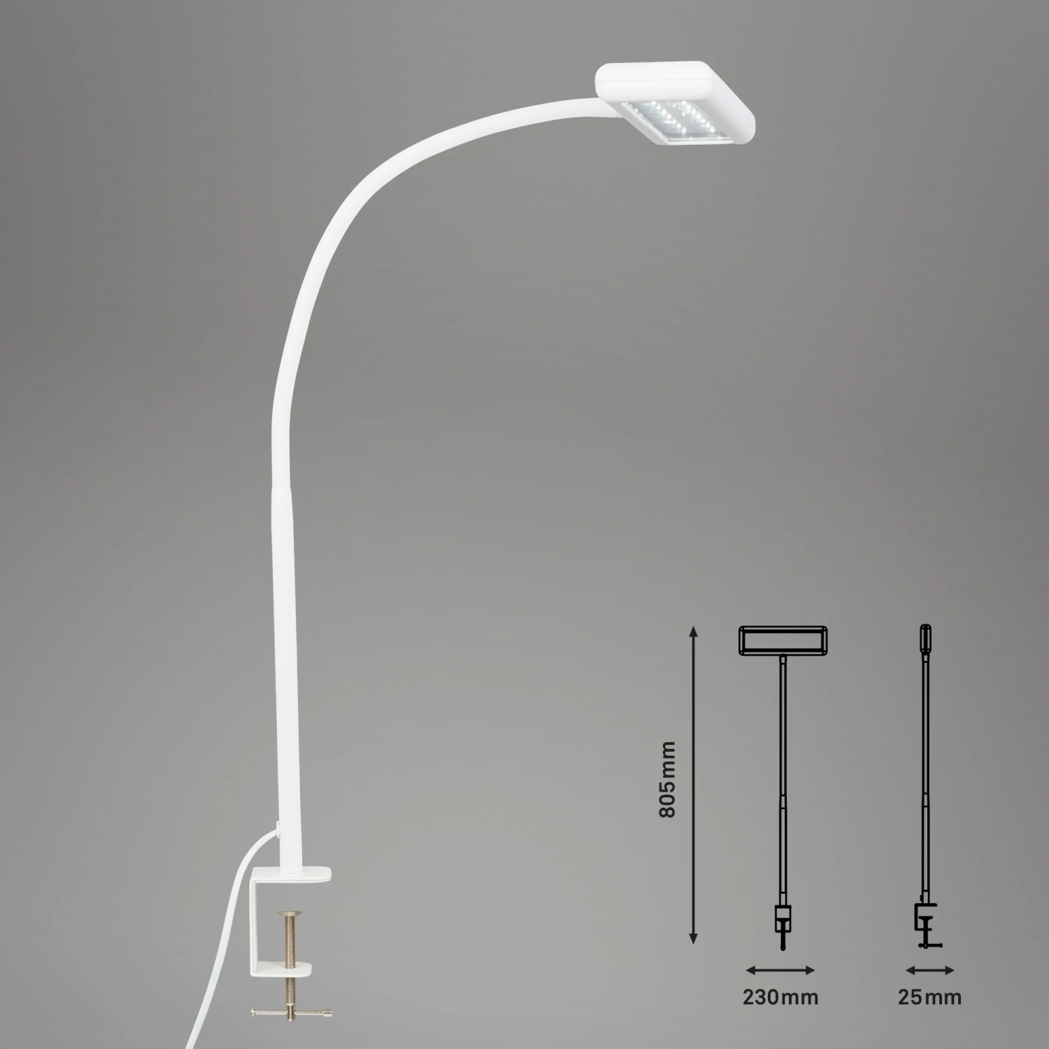 LED Klemmleuchte 80,5 Cm 7,5W 800lm Weiß 2 LED Klemmleuchte 80,5 Cm 7,5W 800lm Weiß – Bild 2