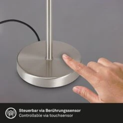 LED Tischleuchte, Ø 19,8 Cm, 4,5 W, Matt-Nickel -Briloner Store led tischleuchte beruehrungssensor 787624e2894a9394d76606d43b94dc91