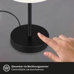 LED Tischleuchte, Ø 18 Cm, 5,5 W, Schwarz -Briloner Store led tischleuchte schwarz 1xled funktion 2f787e66c4ee13a13298165fcad5cdba
