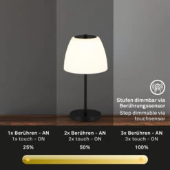 LED Tischleuchte, Ø 18 Cm, 5,5 W, Schwarz -Briloner Store led tischleuchte schwarz 1xled funktion2 0503335e8fa5d4fe319162695b7726e0
