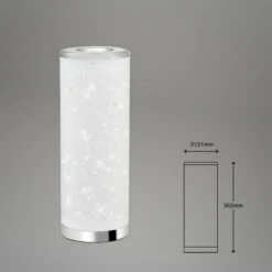 STERNENHIMMEL LED Tischleuchte, 35 Cm, 5 W, Weiß-Chrom -Briloner Store led tischleuchte starlight effekt chrom led gu10 masszeichnung 6a6e2ce468abb955fc8af7957f648ee4