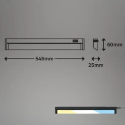 LED Unterbauleuchte 54,5 Cm 6W 800lm Schwarz -Briloner Store led unterbauleuchte schwarz masszeichnung c4560c25a8640a9a8890fa6778821366