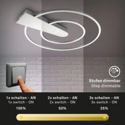 LED Deckenleuchte, Ø 49,5 Cm, 25 W, Alu-Chrom -Briloner Store led wand und deckenleuchte alu led freisteller2 afe2cf1277951d56fb3eec064ffc211e