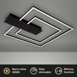 LED Deckenleuchte, 57 Cm, 25 W, 3000 Lm, Schwarz -Briloner Store led wand und deckenleuchte schwarz led titelbild 1bf42416ab24fa0f167027843cfc8832