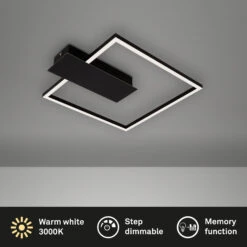 LED Deckenleuchte, 37,5 Cm, 12 W, 1400 Lm, Schwarz -Briloner Store led wand und deckenleuchte schwarz led titelbild 40030bfd34e0019d39b7260f3767bf99